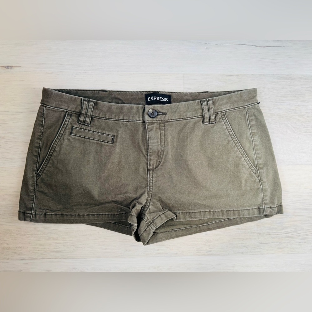 Express Olive Green Shorts